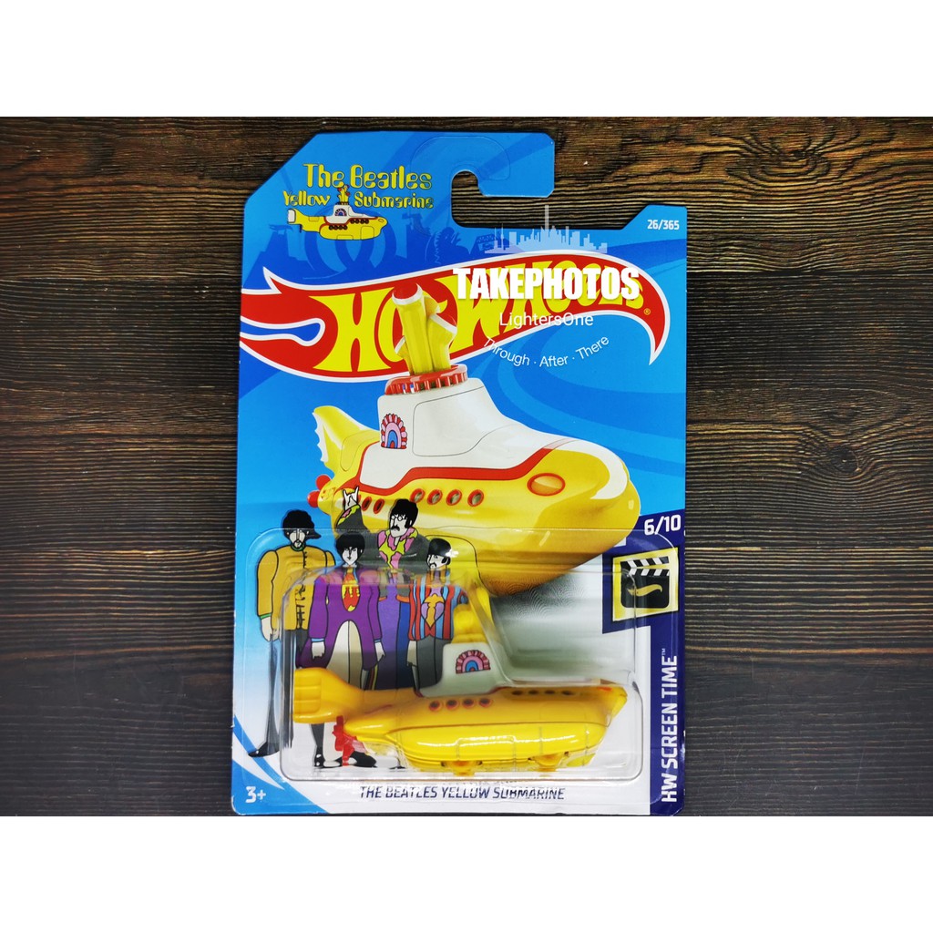 Hotwheels 2017 The Beatles Yellow Submarine -Yellow-