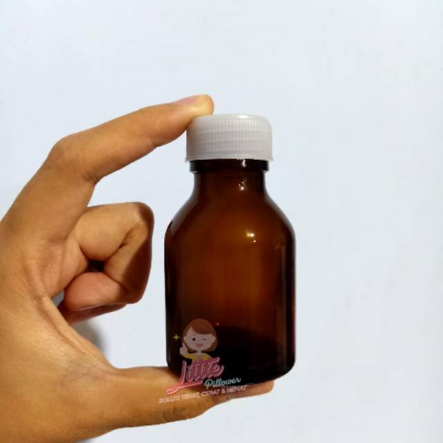 Botol amber 80oz plus tutup/ Botol Amber Coklat 80ml