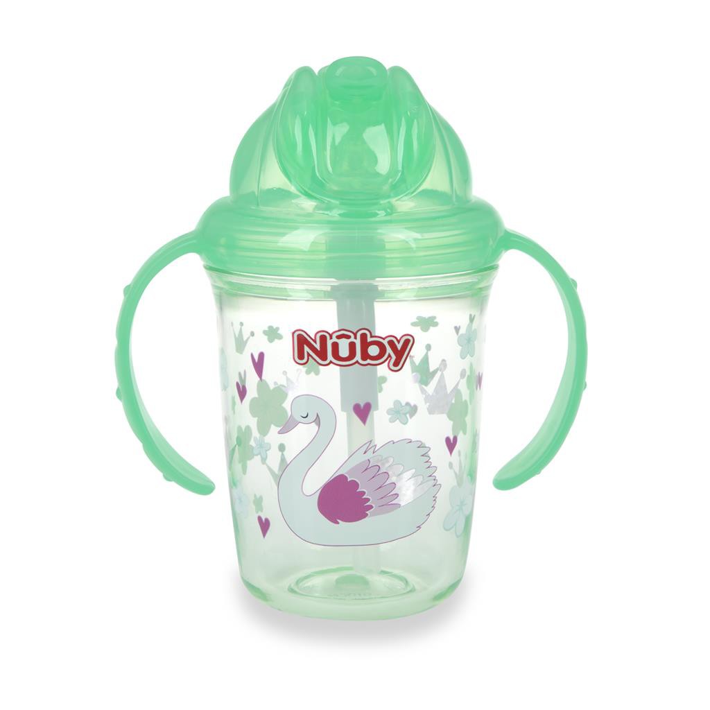 Nuby Tritan Flip N'Sip Glitter Green Swan 240ml