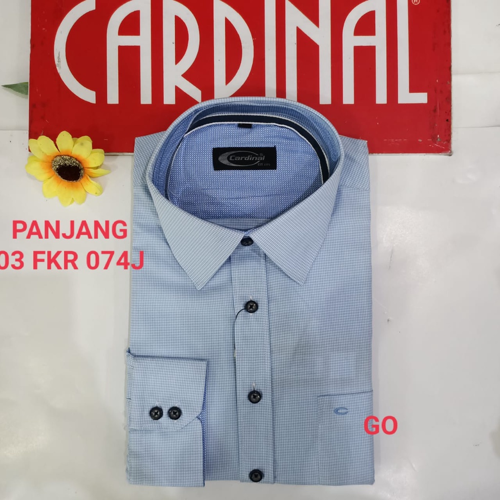 gof S R CARDINAL KEMEJA FORMAL GARIS KOTAK PANJANG Regular Pakaian Atasan Kemeja Pria Dewasa Distro Original 6