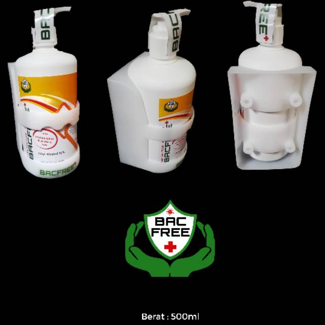 Bracket + botol 500ml pump kosongan