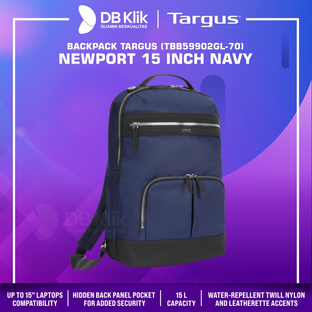 Backpack TARGUS TBB59902GL NEWPORT 15&quot; NAVY- Ransel TARGUS TBB 59902GL