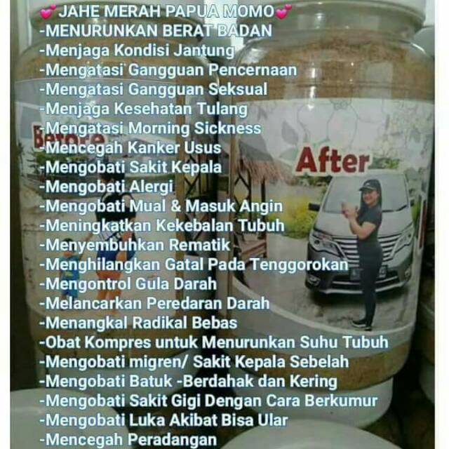 JAHE MERAH PAPUA MOMO