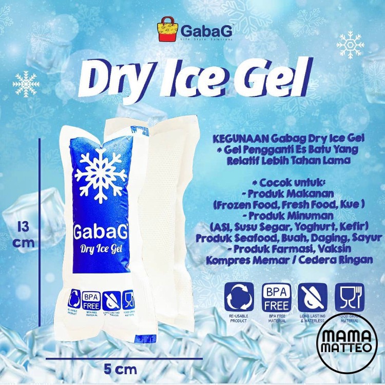 GABAG Dry Ice Gel Lembar - Thermafreeze Pack Lembaran / Pendingin Makanan Frozen Food Cooler Box / BANDUNG