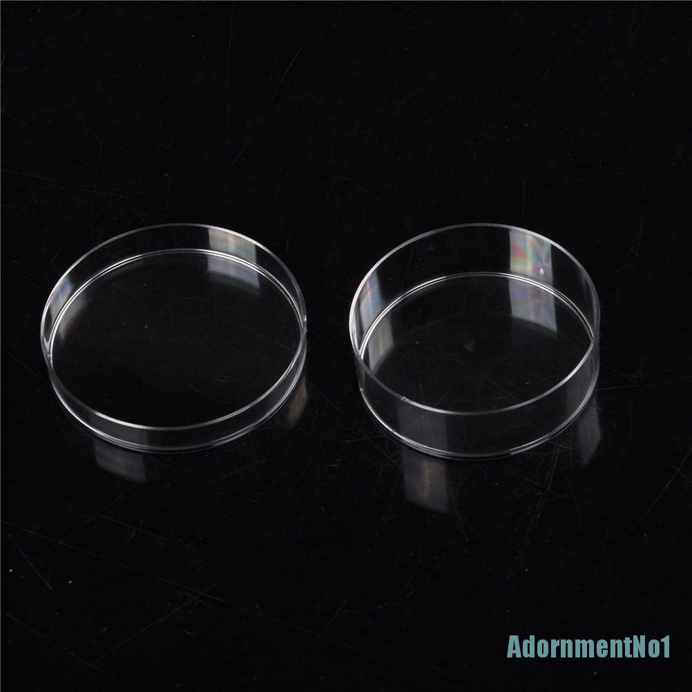 (Adornmentno1) 10pcs Piring Petri Dish Steril Bahan Plastik Polystyrene Ukuran 35x15mm