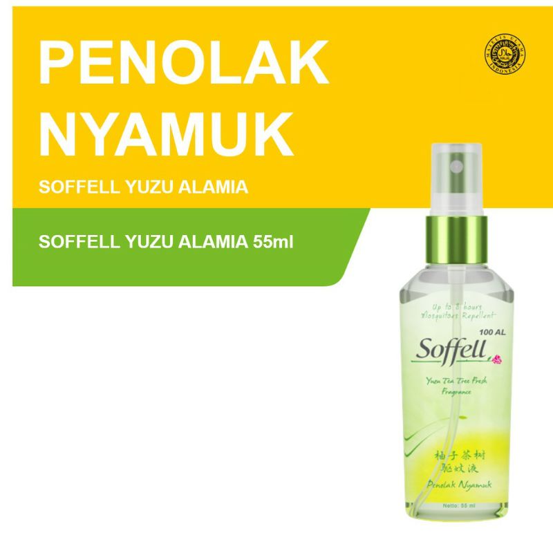 SOFFELL Spray 55 ml Yuzu Tea Tree Fresh Fragrance / Penolak Nyamuk