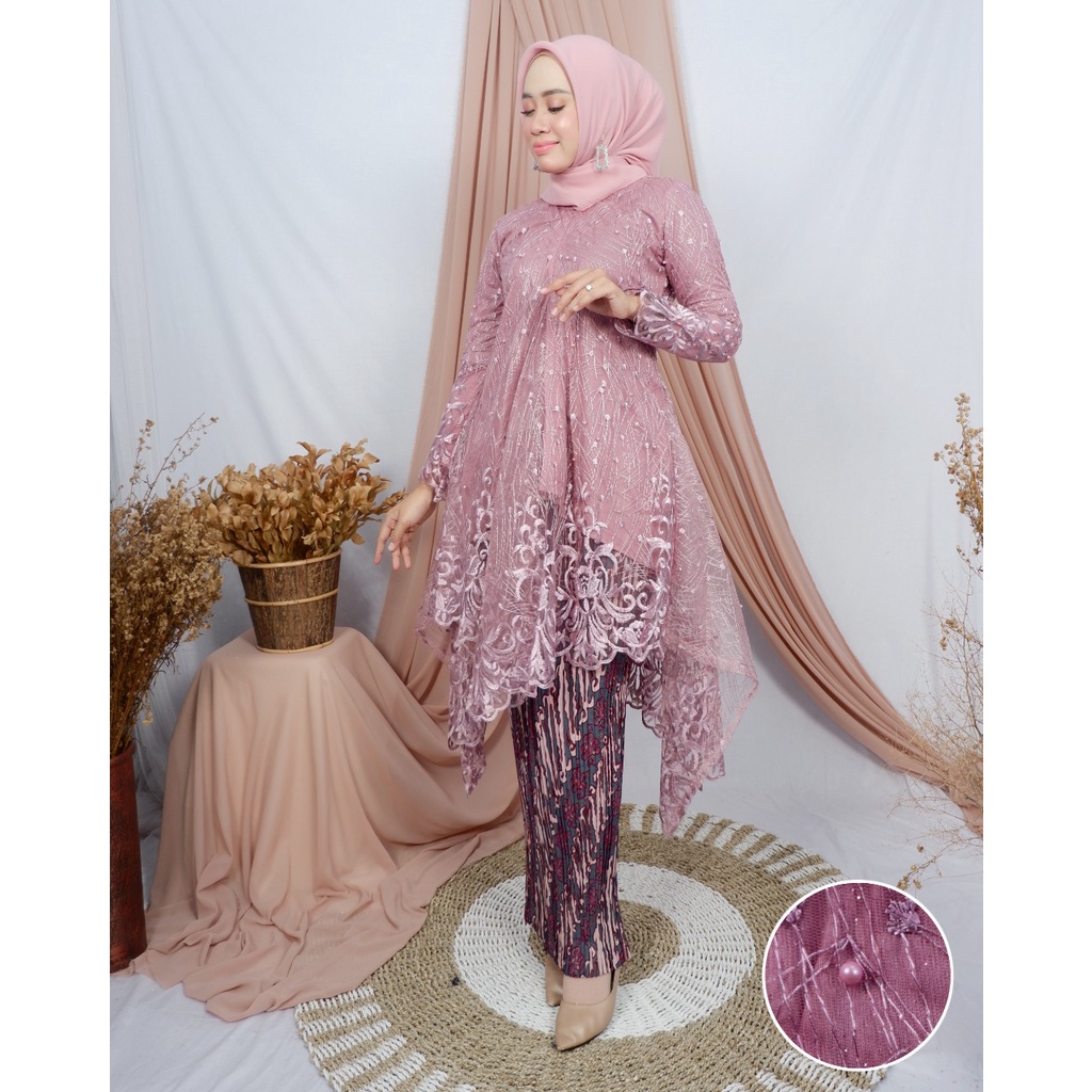 (COD) - SETELAN KEBAYA MODERN - SET TUNIK TILLE BUSUI MODERN - BAJU KEBAYA MODERN - KEBAYA WISUDA - ATASAN KEBAYA BRUKAT - BAJU KEBAYA BRUKAT - KEBAYA BROKAT - KEBAYA TILLE - KEBAYA WISUDA - TUNIK TILLE BUSUI- KEBAYA TUNIK JUBRAY-KEBAYA MODERN BY KIRANAOL-2