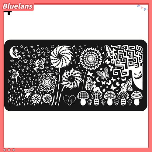 Bluelans Stempel / Cap Kuku Motif Print Untuk Nail Art / Manicure DIY