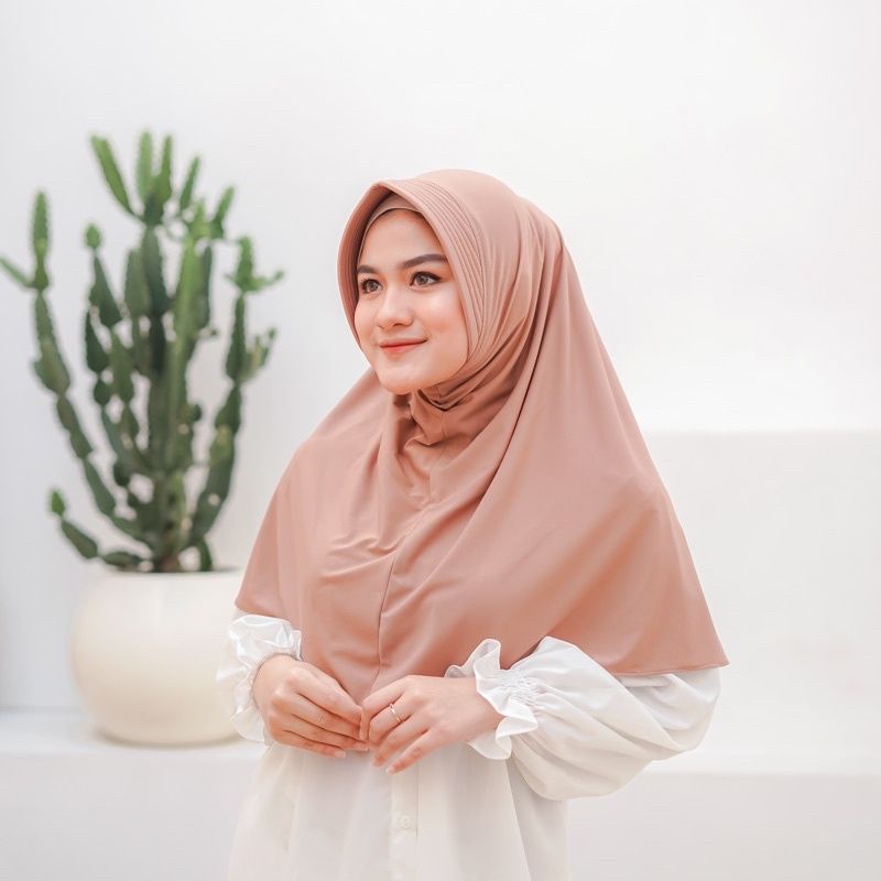 Jilbab Bergo Hamidah Panjang Menutup Dada I Bergo Sport Pet Atem Jersey Premium Atyas