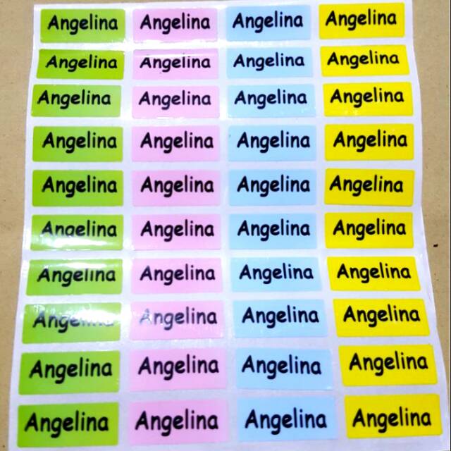 

Label nama anti air stiker waterproof Polos Color 3