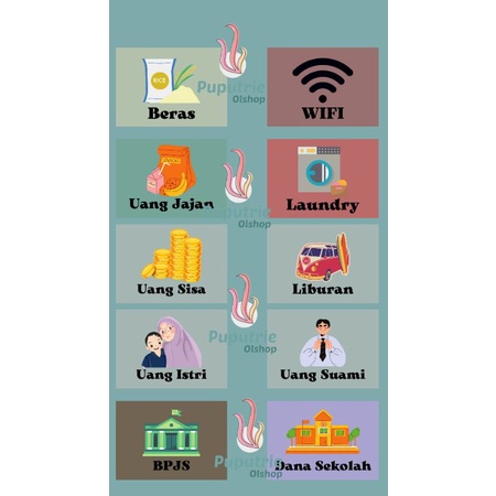 

[PART 3 ] STIKER BUDGETING / STIKER DOMPET KEUANGAN / STIKER DOMPET PINTAR