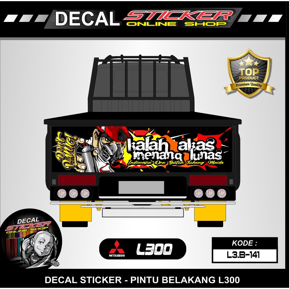 Jual stiker mobil pintu pickup l300, granmax,t210ss, carry / sticker ...