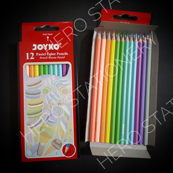 

Hemat Pensil Warna Pastel Color Pencil Joyko Set 12 Warna Cp-125P Terlaris