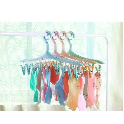 DD120 (1KG=15PCS) 8 In 1 Hanger Serbaguna Jepitan Kaos Kaki Jemuran Baju Multifungsi