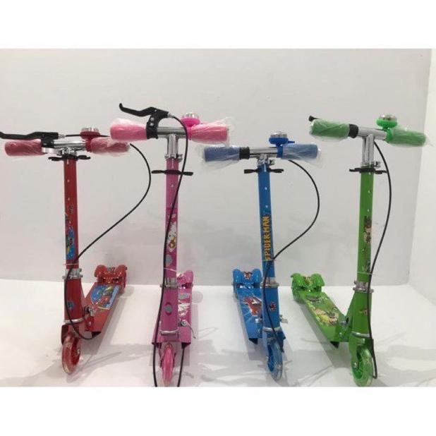 KHUSUS PINK scooter / Skuter Otoped Anak Free BELL + REM TANGAN