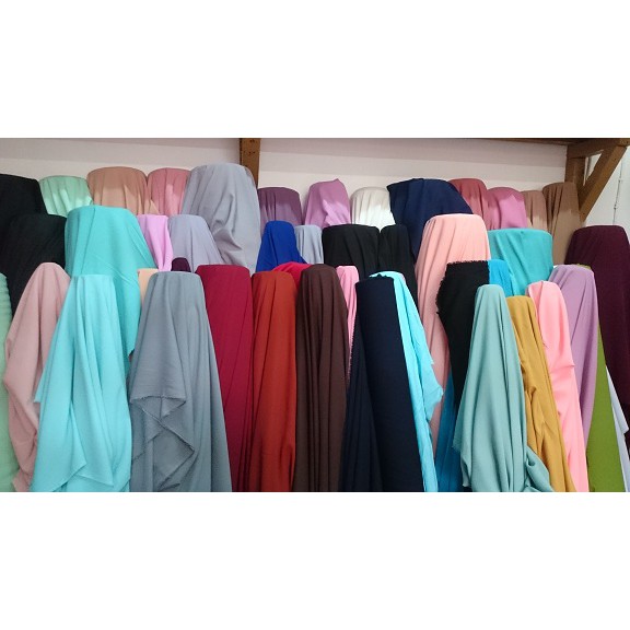 Bahan Kain WollyCrepe Gamis Syari Dress Jilbab Kerudung Cadar