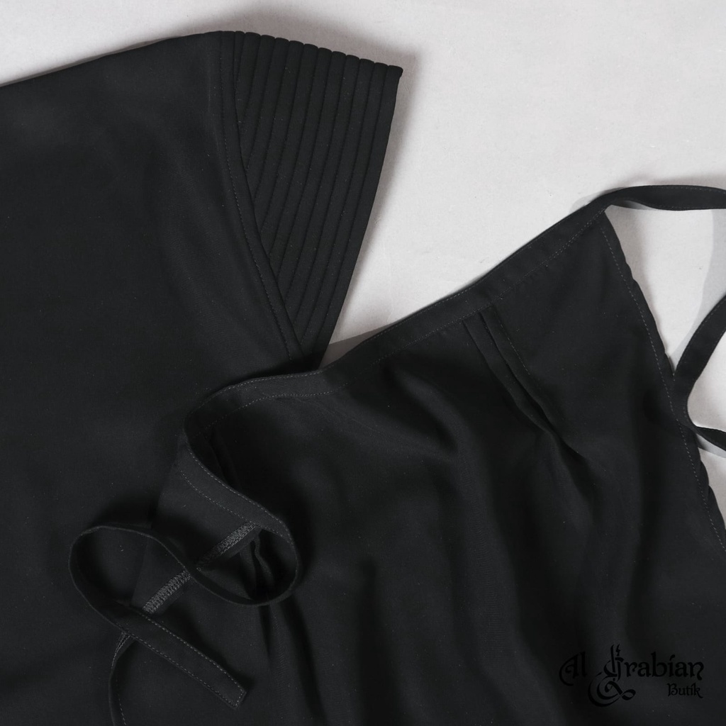 KHIMAR BASIC JET BLACK MEDIUM n JUMBO ALARABIAN klambieakhwat BISA COD | khimar hitam pekat halus timur tengah o shaped n reguler nonpad pad clasic cadar tali bahan royal black murah syari