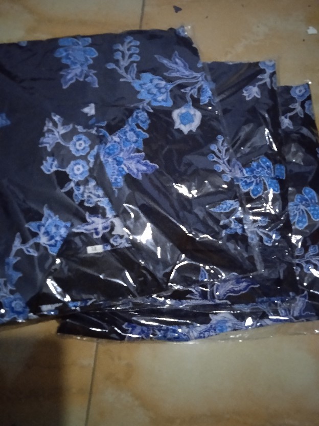 Aghistna Batik - Sania Ruffle Batik Couple Ori Ndoro Jowi / Gamis Batik Couple Murah