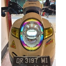 stiker lampu alis scoopy 2017 -2019 akseosris lampu motor scoopy variasi lampu scoopy sudah presisi