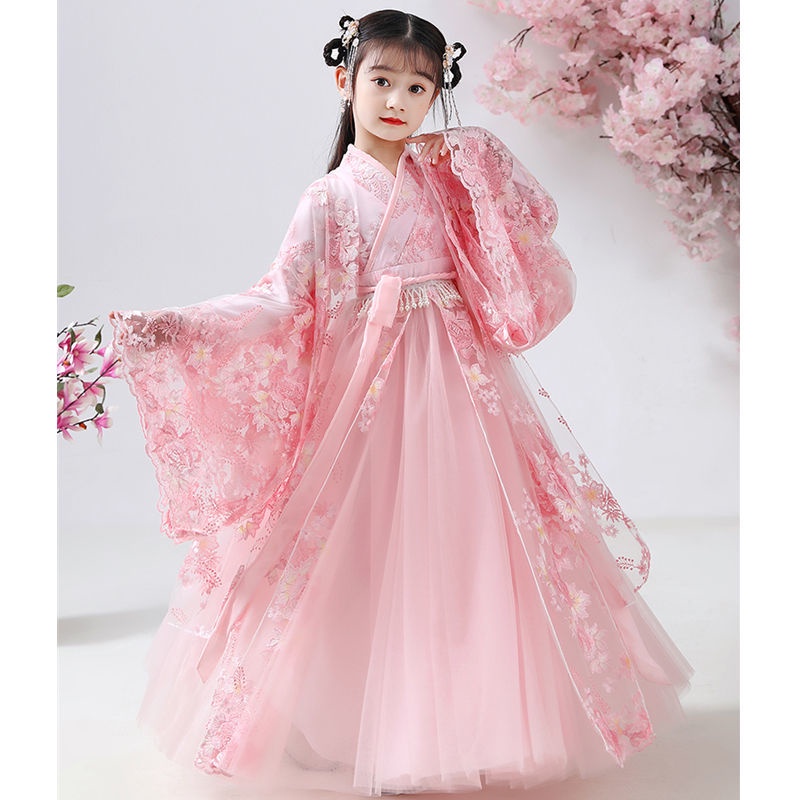 Hanfu children's Chinese style super FAIRY DRESS antique girl Sakura Princess Ru skirt Tang girl new