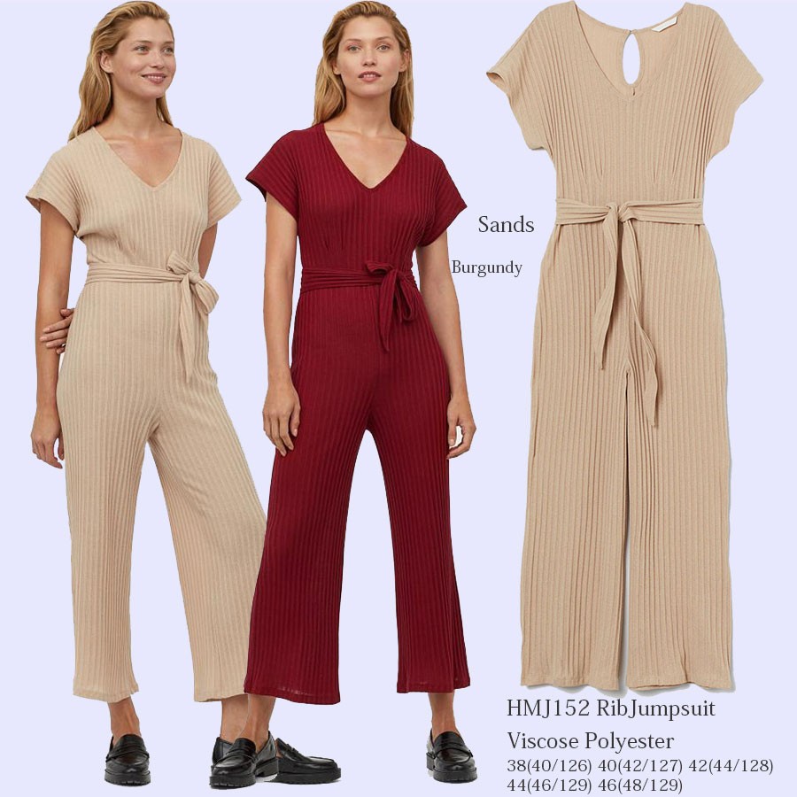 HM 152 RIB JUMPSUIT Wanita Branded