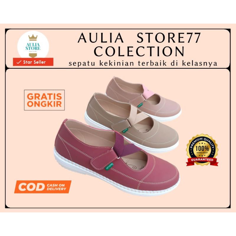 flat shoes kickers wanita terbaru jumbo new aulia 31