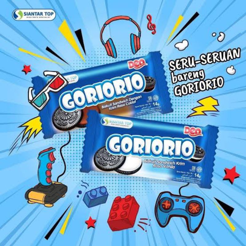 

Goriorio biskuit sandwich goriorio / goriorio coklat vanila renceng /1 renceng 10x14gr