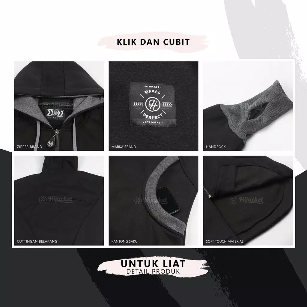 Hijacket Elektra Original Bandung | Jaket Hoodie Wanita Size L XL XXL Garansi 100%-5