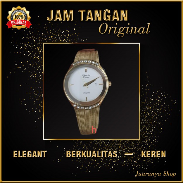 JAM TANGAN WANITA CEWEK ORIGINAL ORI DIGITAL ANALOG ALEXANDER CHRISTIE ANTI AIR UNIK KEREN MFR450