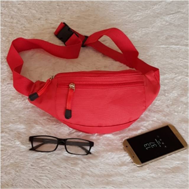 TERMURAH! Waist Bag unisex waistbag Full Color Fanny Pack Tas pinggang