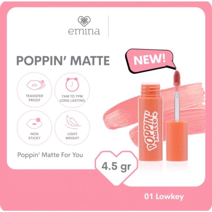 EMINA POPPIN MATTE LIPCREAM NEW PRODUCT