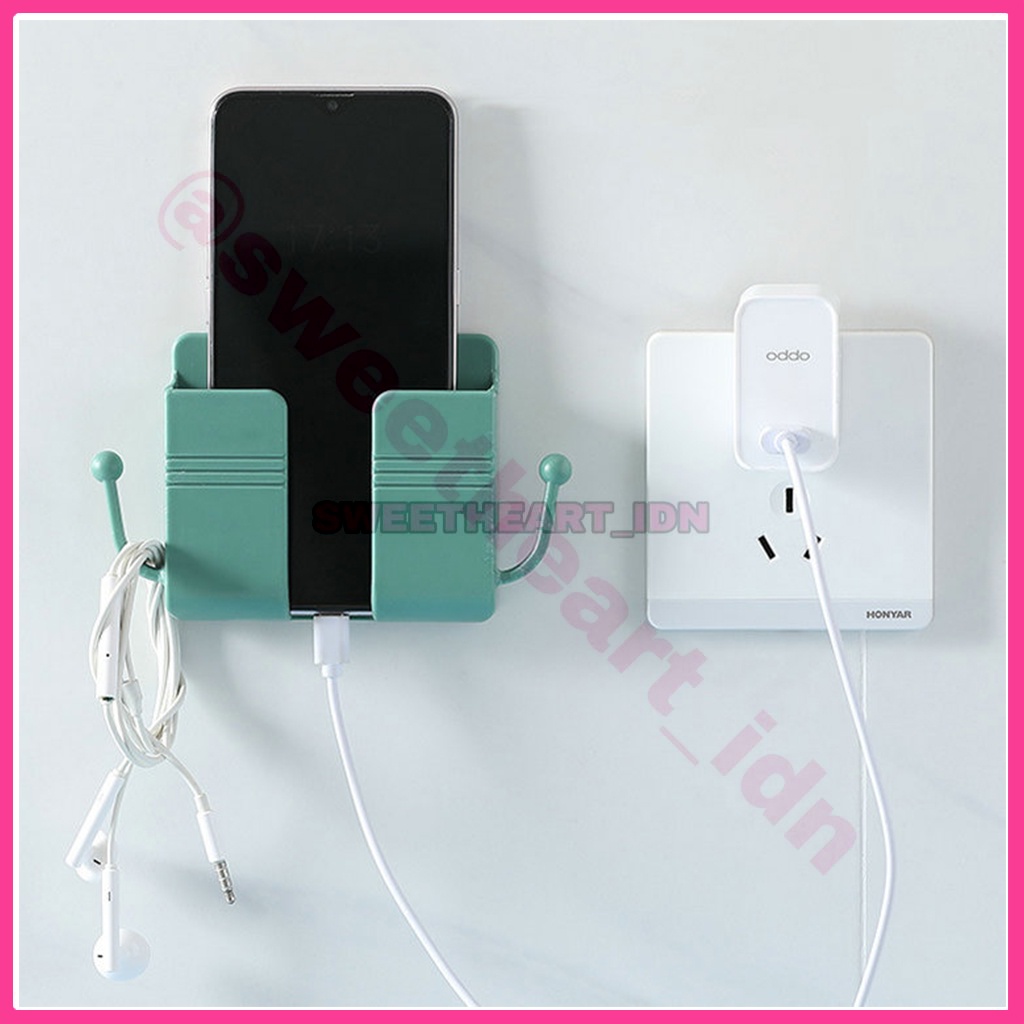 Tempat HP Tempel Dinding Tempat Remote Holder HP Gantungan Kabel