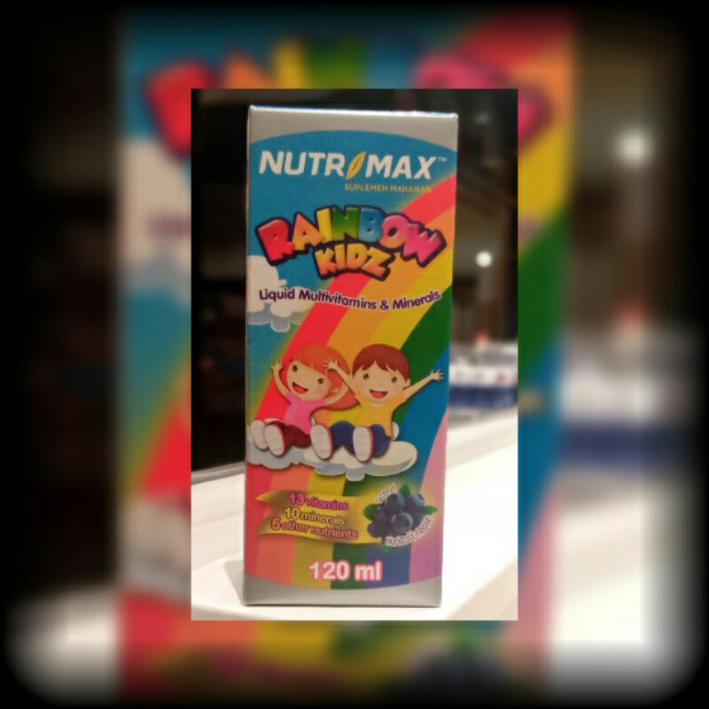 nutrimax rainbow kidz syrup multivitamin dan mineral anak isi 120 ml