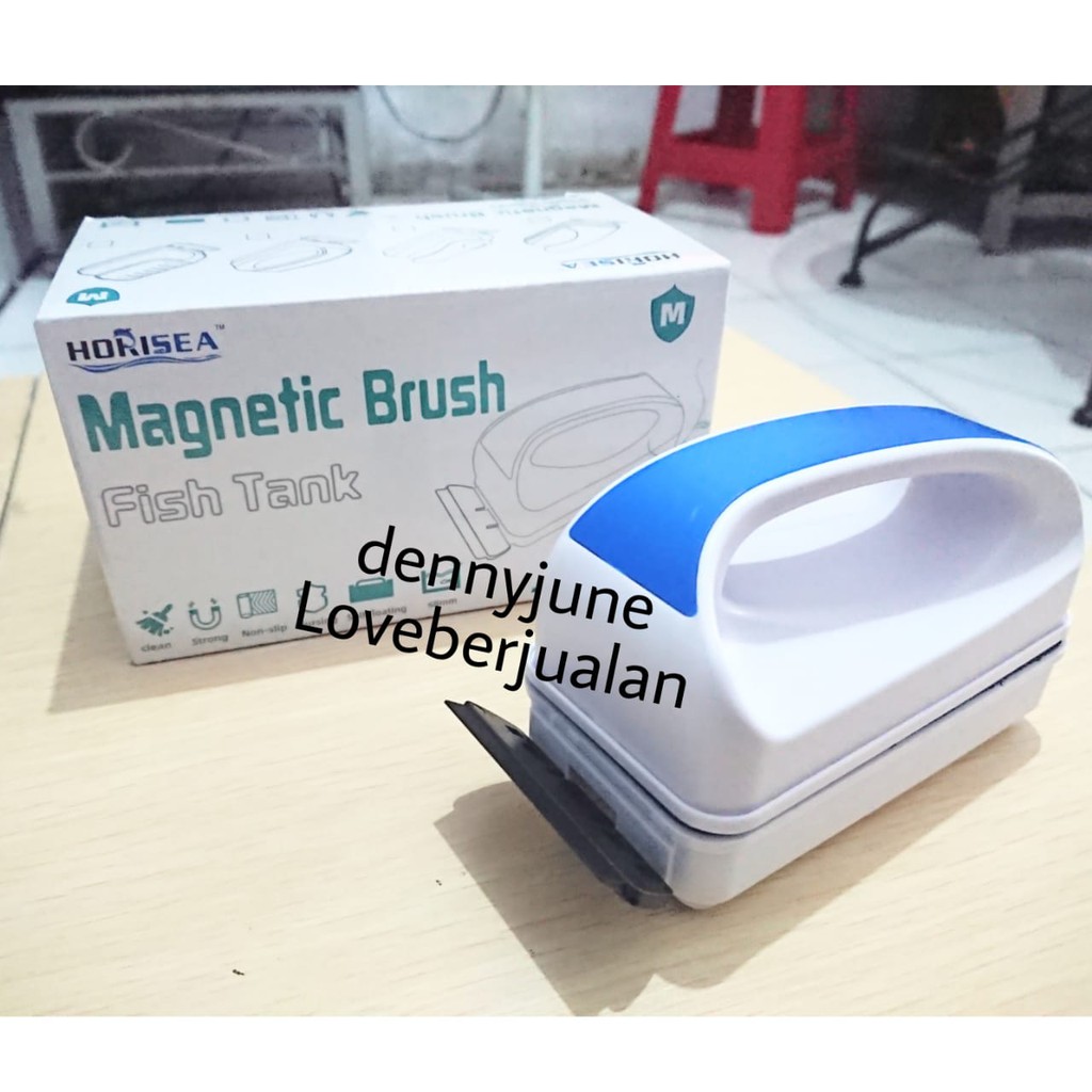 Magnet Pembersih Kaca Aquarium Magnet Scraper Brush Super