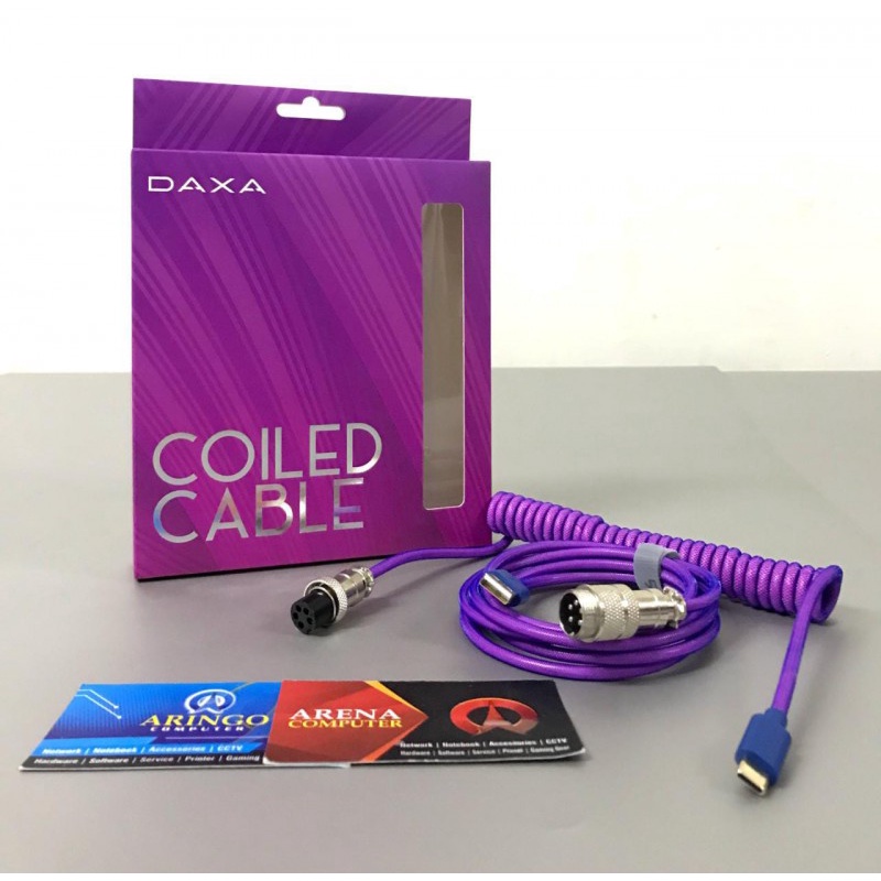 Cable Rexus USB COILED DAXA DX-CC1 TYPE C VIOLET