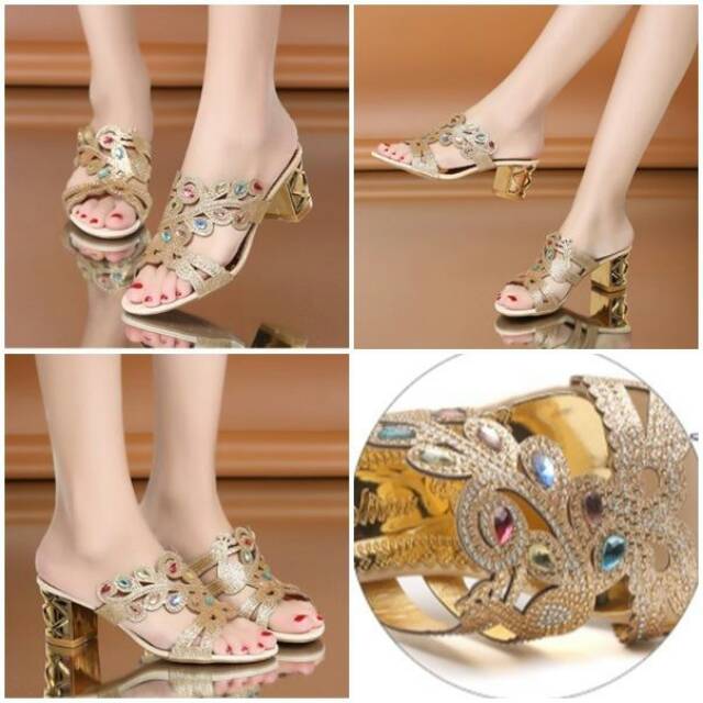 SHH815 Sandal Heels Import Batam Pesta Fashion Murah