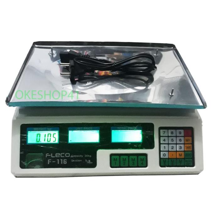 TIMBANGAN DIGITAL FLECO F-116 / TIMBANGAN 30KG DAGING / BUAH / SAYUR