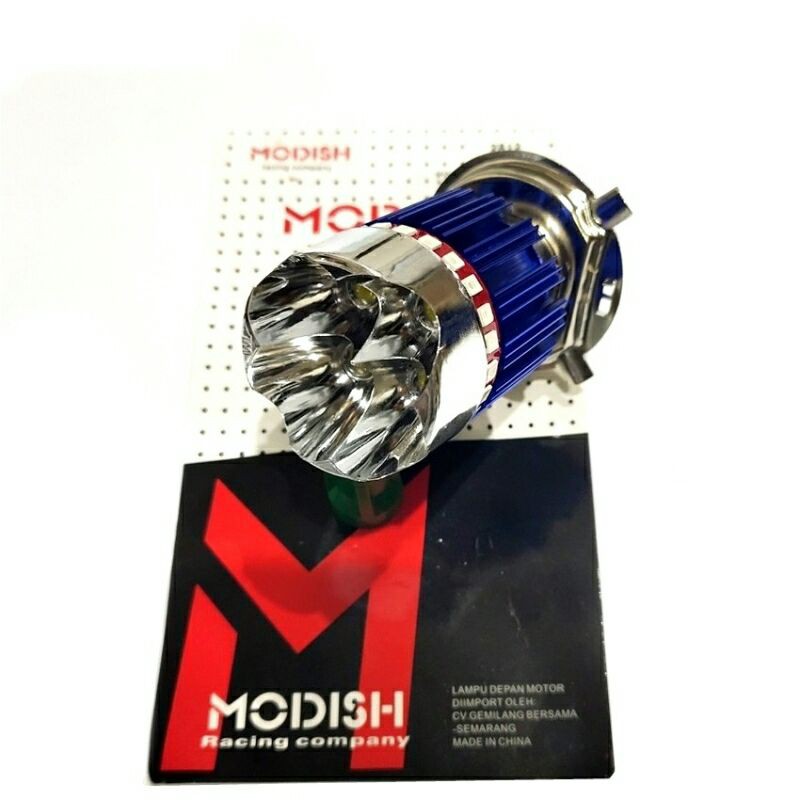 BOHLAM DEPAN CORONG 4 LED H4 2812 MODISH BLUE
