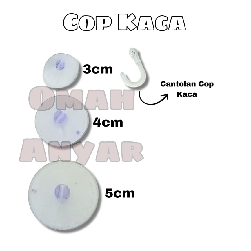 Karet Ambalan Cop Kaca Tipis Cantolan Bulat Kaca 3 4 5 cm