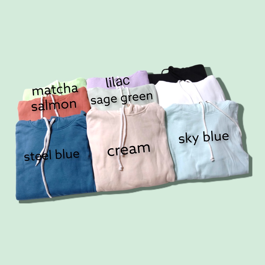 HOODIE PASTEL SERIES HOODIE POLOS COTTON HOODIE POLOS WARNA PASTEL MINT