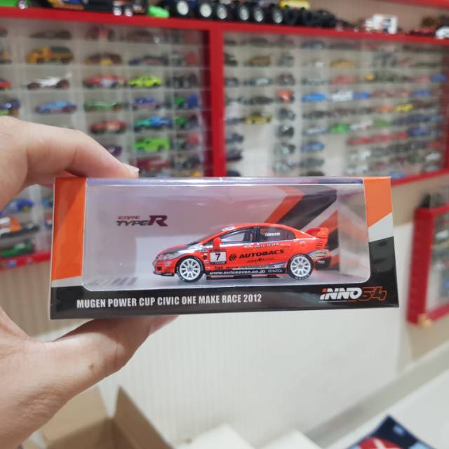 Diecast inno64 inno 64 honda civic FD2 FD 2 type R mugen autobacs orange