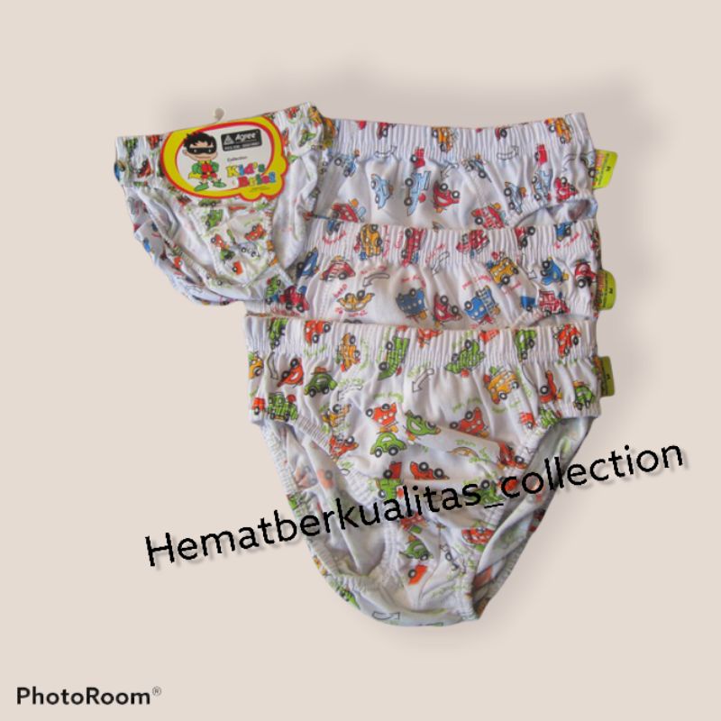 [3pcs]  TERMURAH CD Anak Cowok Agree Kids Brief putih