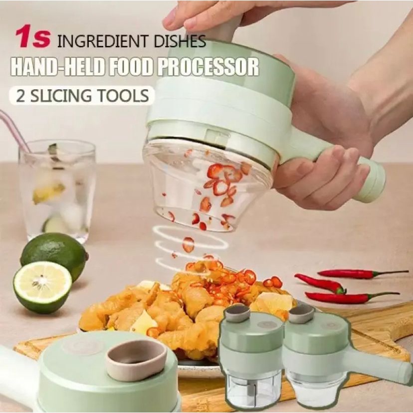 ALAT PEMOTONG OTOMATIS 4 IN 1 VIRAL BLENDER CHOPPER PENGGILING PORTABLE MULTIFUNGSI PISAU DAPUR OTOMATIS FREE PACKING BUBBLE FBL