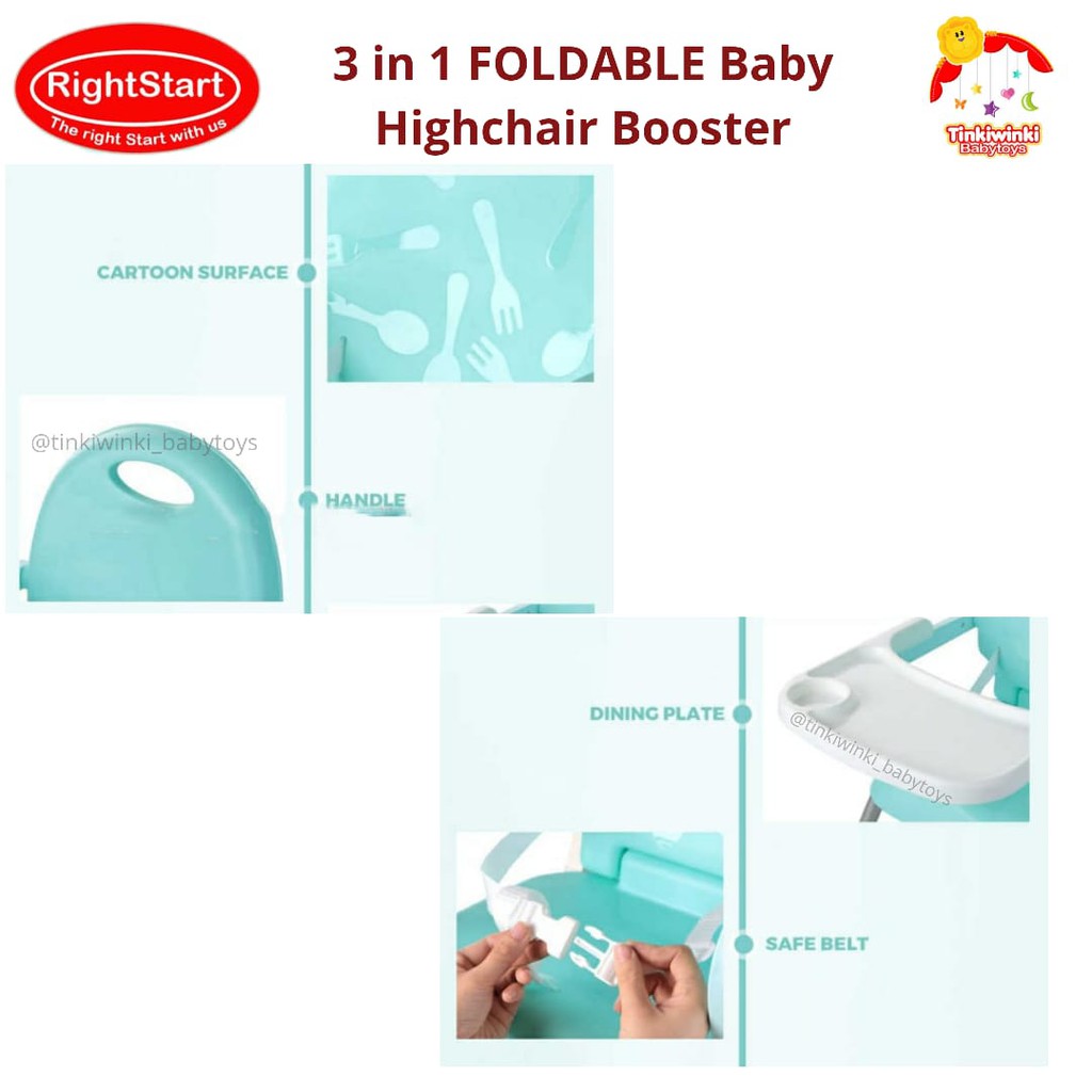 Right start 4 in 1 baby highchair booster baby chair kursi makan bayi