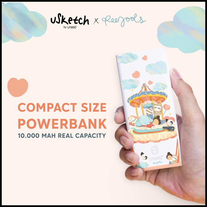 Usketch By Uneed X Reejools Powerbank 10000Mah Qc3.0 Pd3.0
