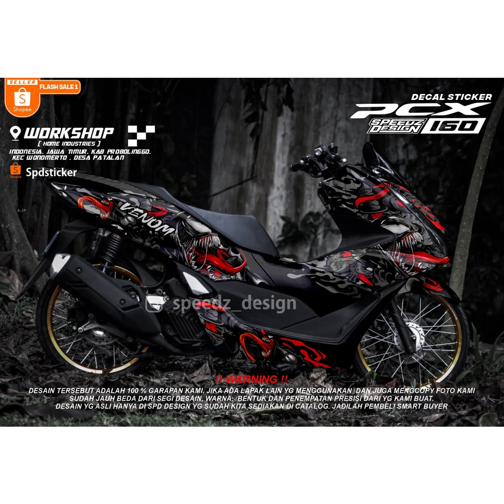 decal stiker pcx 160 venom full body
