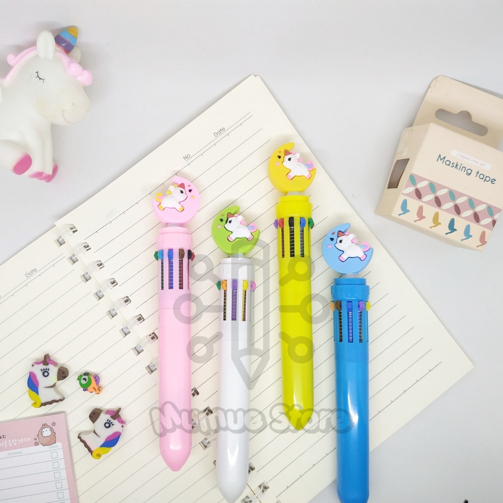 PEN 10 WARNA BABY UNICORN / PEN 10WARNA KARAKTER BABY UNICORN / PEN 10WARNA UNICORN