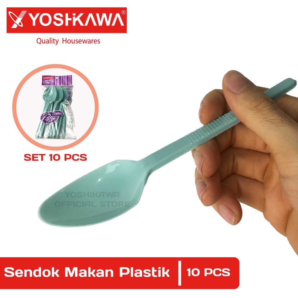 

YOSHIKAWA Sendok Makan Plastik /Sendok Plastik Serbaguna 10 Pcs Random Colour EVL-S-01-10-PT