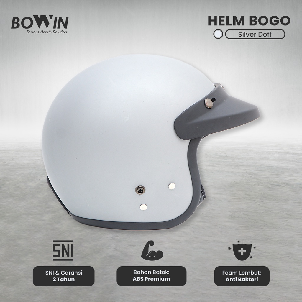 Bowin Helm Bogo Premium SNI  (Helm SNI / Helm Half Face / Helm Retro / Helm Bogo)