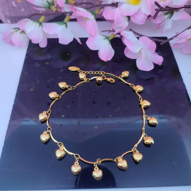 Gelang Kaki terbaru Yaxiya lapis emas anti karat